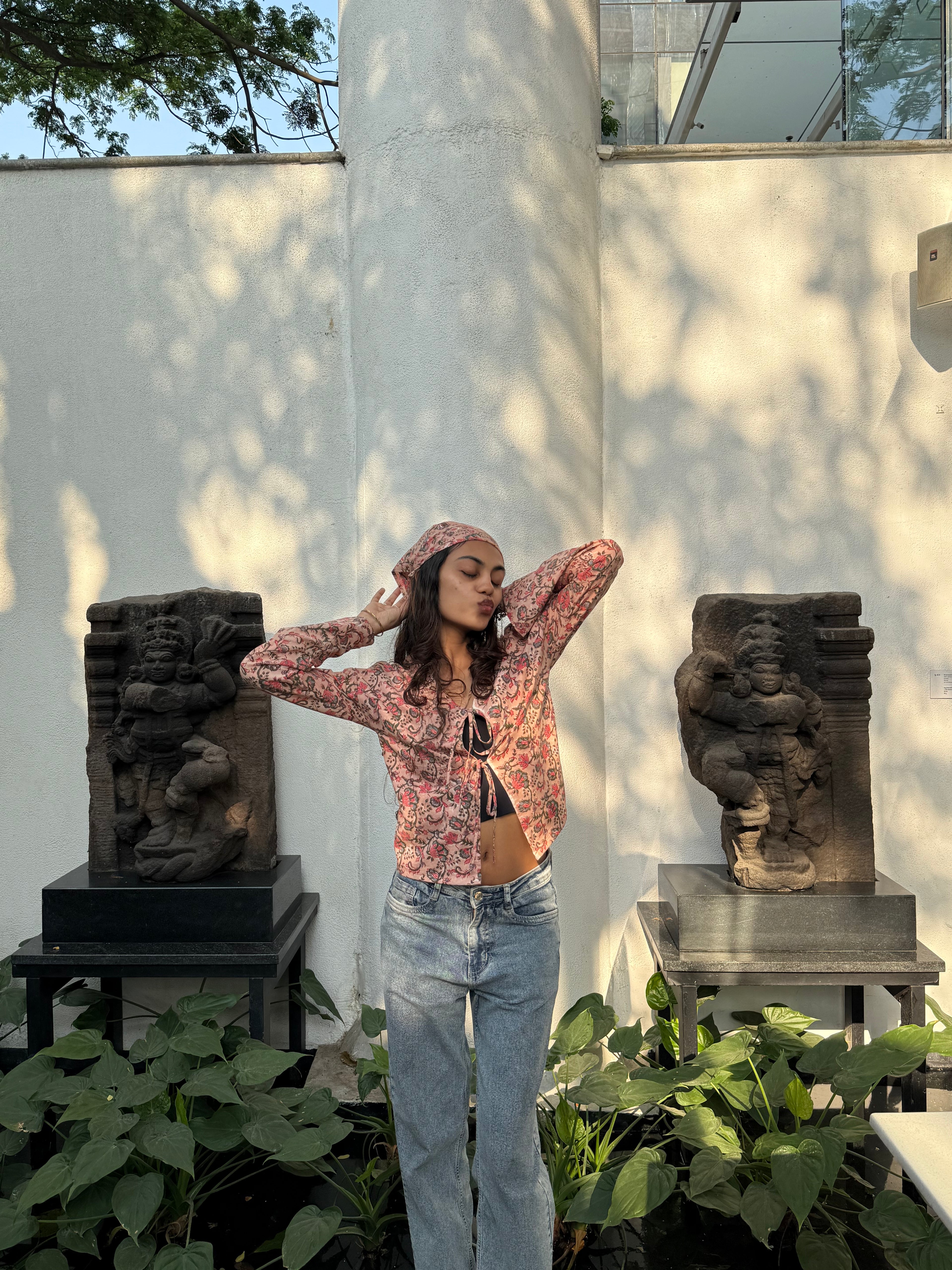 TIE-FRONT JACKET TOP