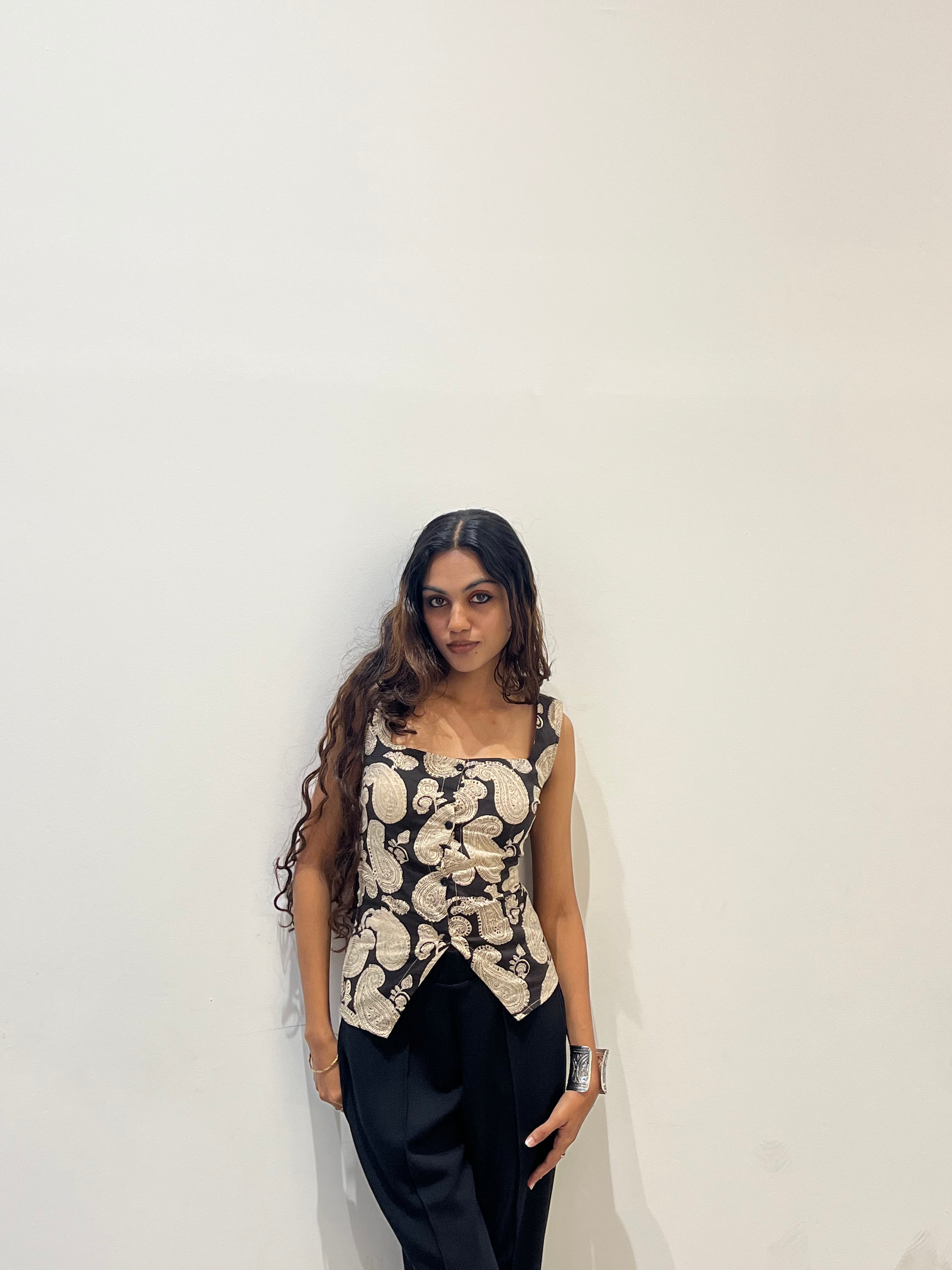 Bagru Paisley Vest Top