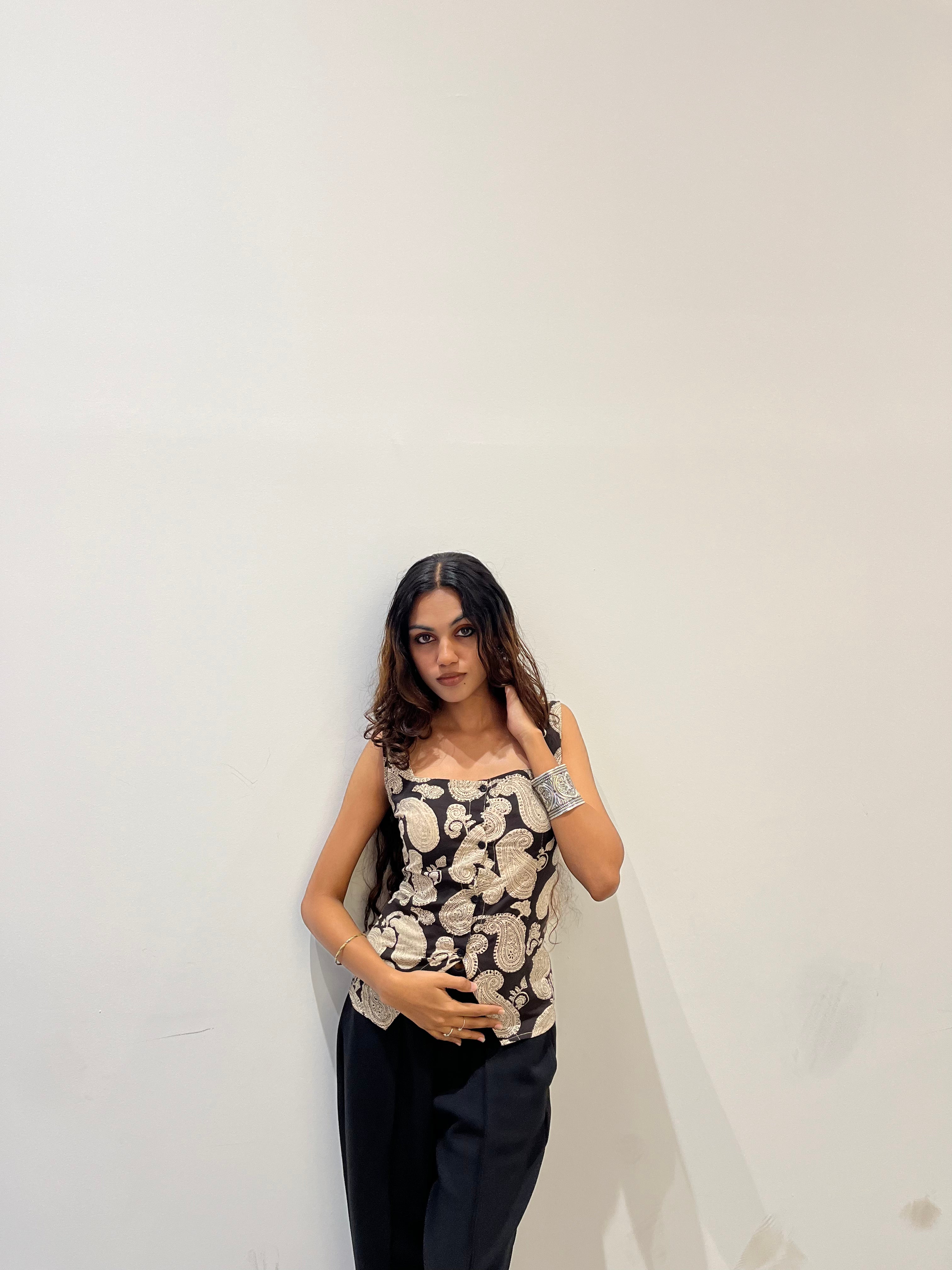 Bagru Paisley Vest Top