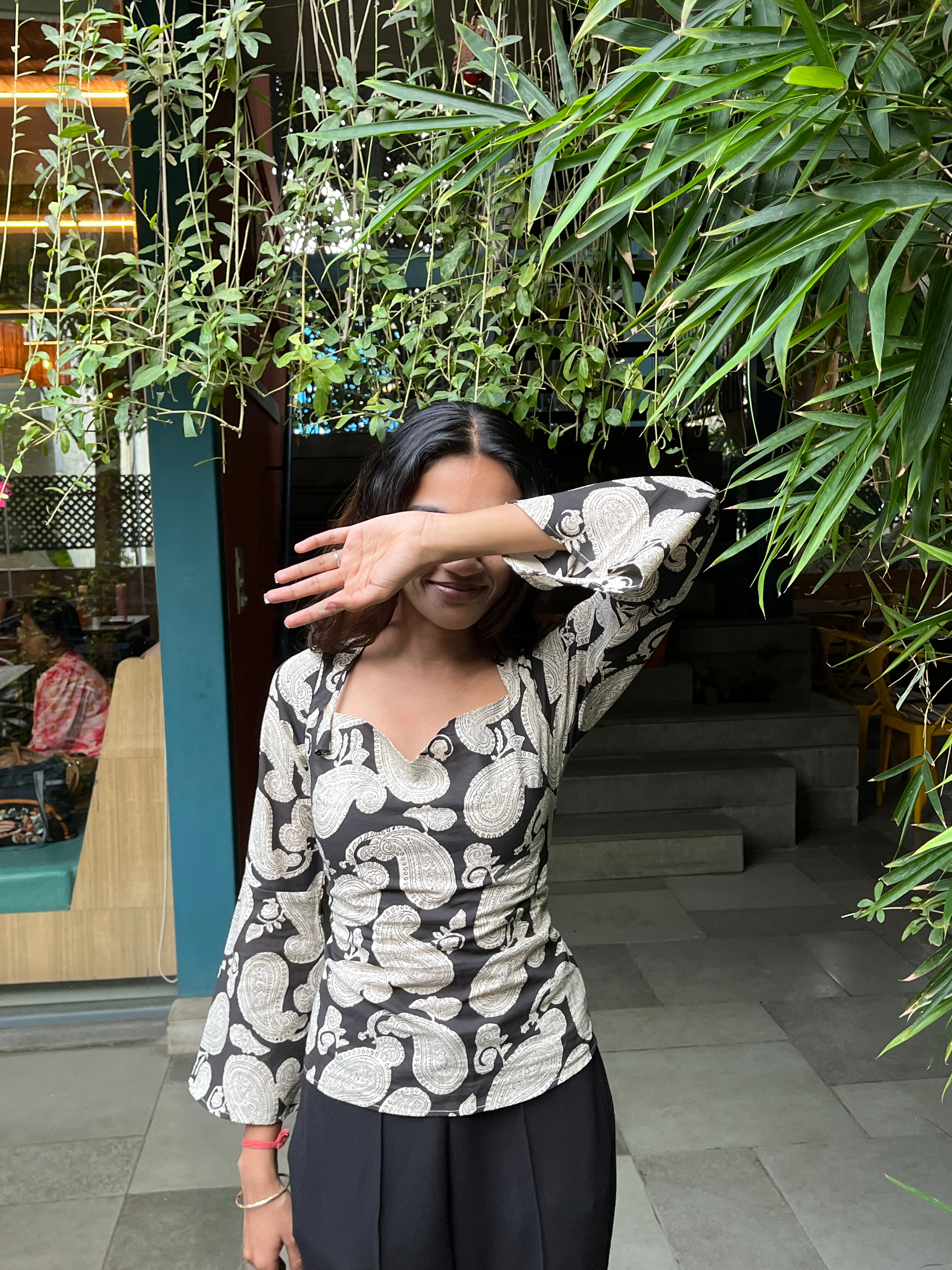 Flare Corset Back top