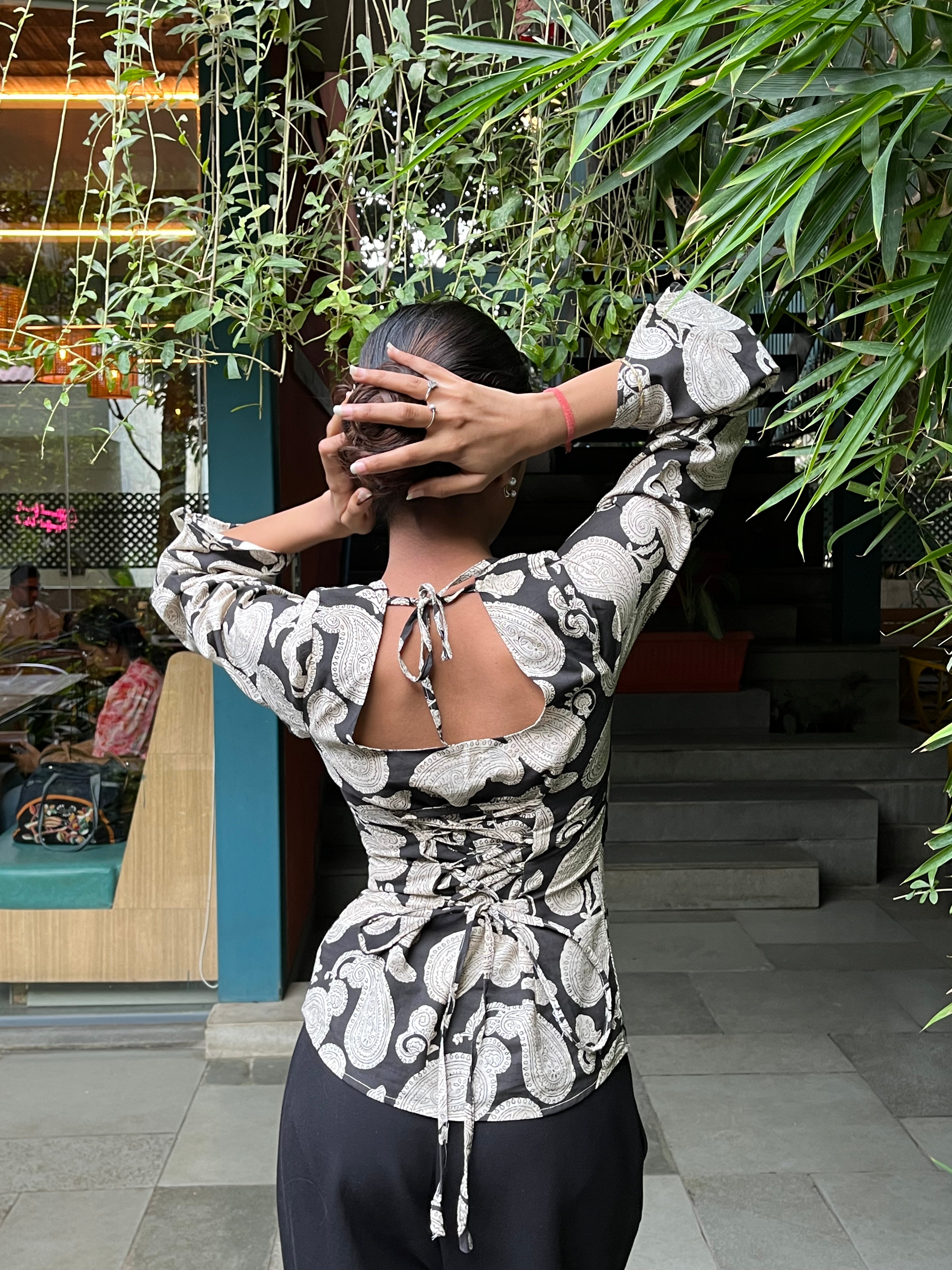 Flare Corset Back top