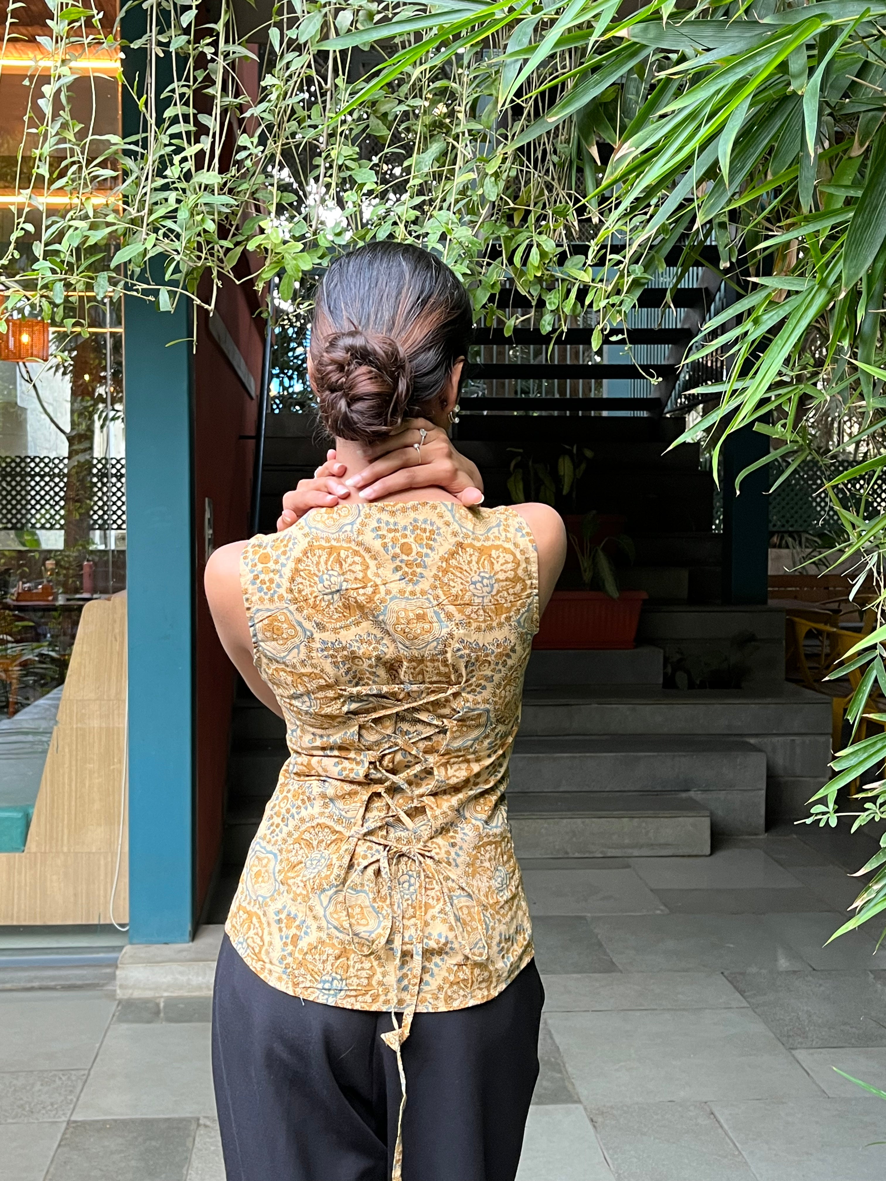 vest corset back top