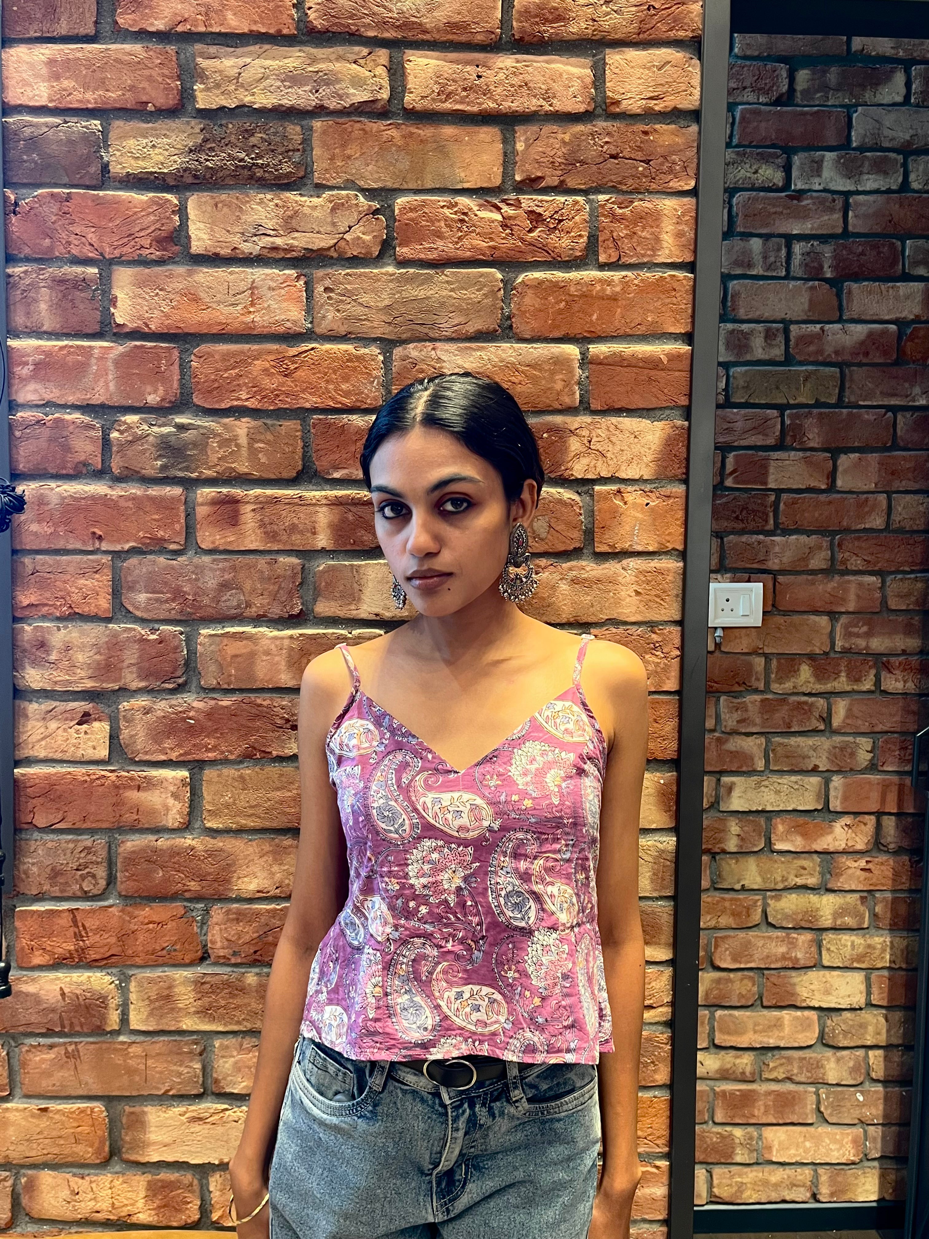 Sanganeri Paisley Tank Top