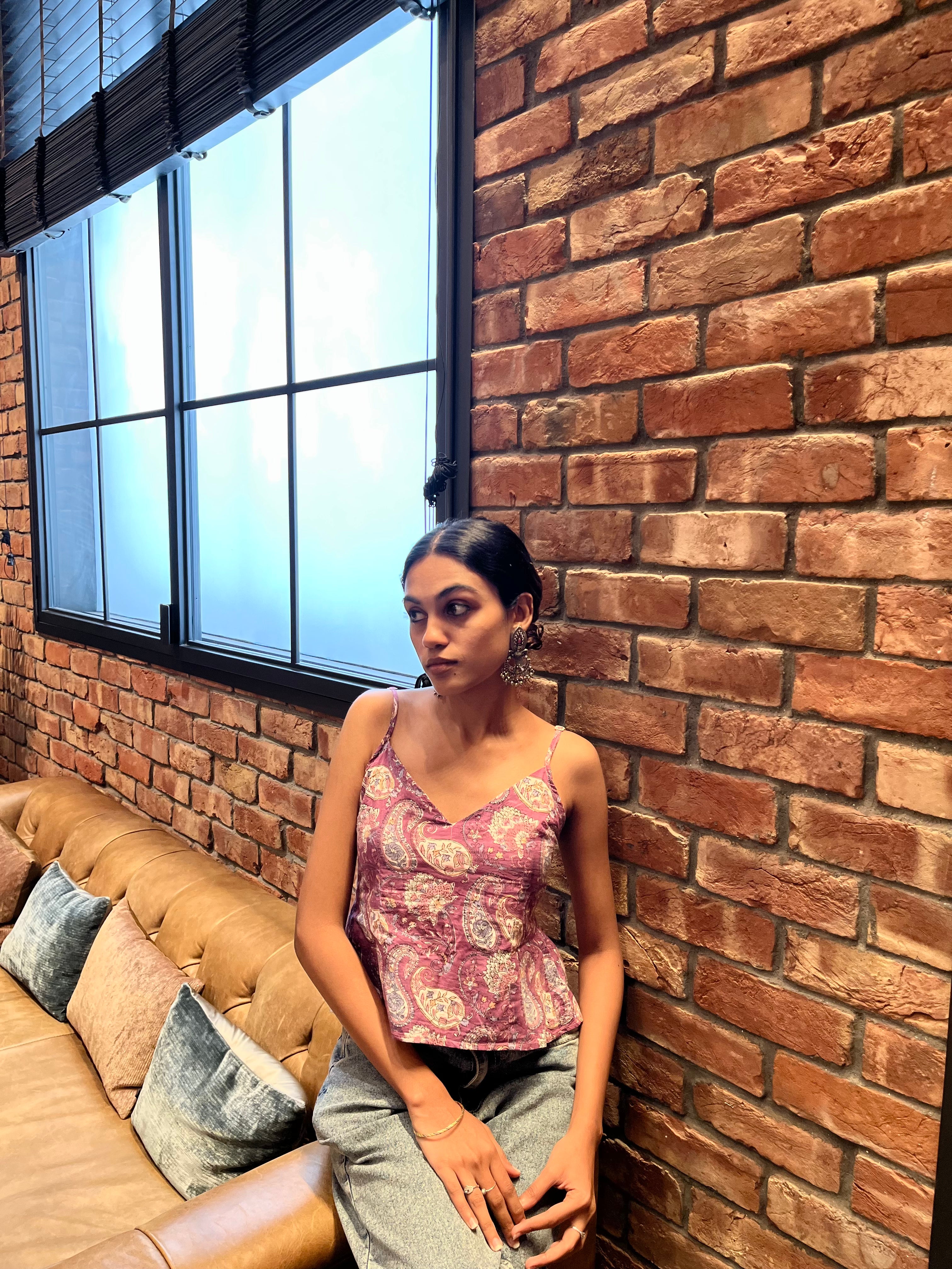 Sanganeri Paisley Tank Top